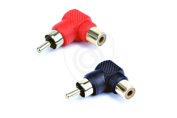 Rattvinklad RCA-reducering hane / hona