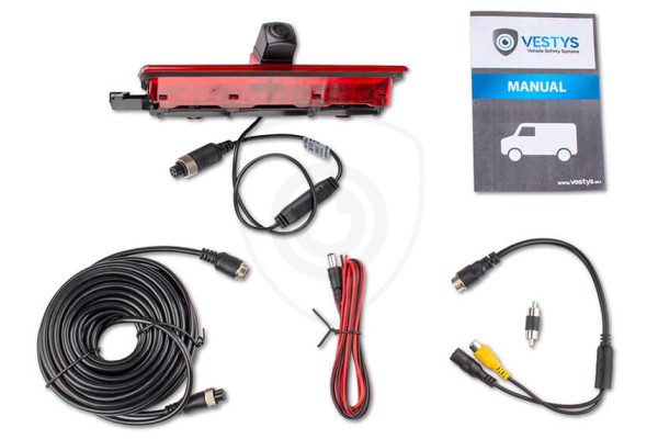 Förpackningens innehåll för backkamera till VW Caddy Förpackningens innehåll för backkamera till VW Caddy