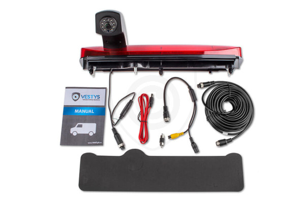 Förpackningens innehåll för backkamera till Ford Transit / Tourneo Connect Förpackningens innehåll för backkamera till Ford Transit / Tourneo Connect