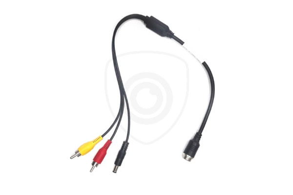 Y-adapter från 4-polig hane / 2x Cinch hane + strömförsörjning hane