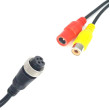 Y-adapter 4-polig hona / 1x Cinch hona + strömförsörjning hona