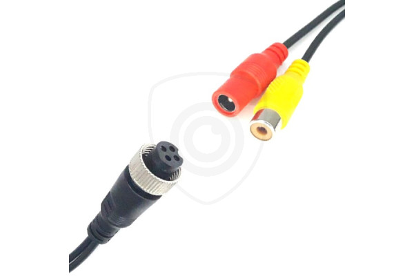 Y-adapter 4-polig hona / 1x Cinch hona + strömförsörjning hona