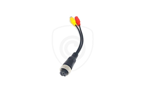 Y-adapter 4-polig hona / 1x Cinch hona + strömförsörjning hona