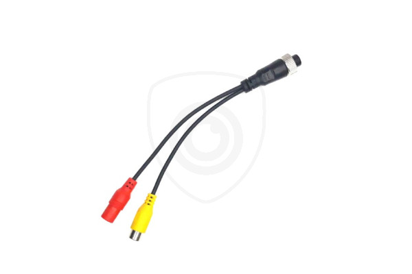 Y-adapter 4-polig hona / 1x Cinch hona + strömförsörjning hona