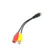 Y-adapter 4-polig hona / 1x Cinch hona + strömförsörjning hona