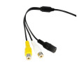 Y-adapter 4-pin hona / 2x RCA hona + strömförsörjning hona