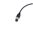 Y-adapter 4-pin hona / 2x RCA hona + strömförsörjning hona