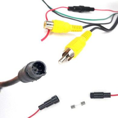 Kabel med säkring för anslutning av monitorn