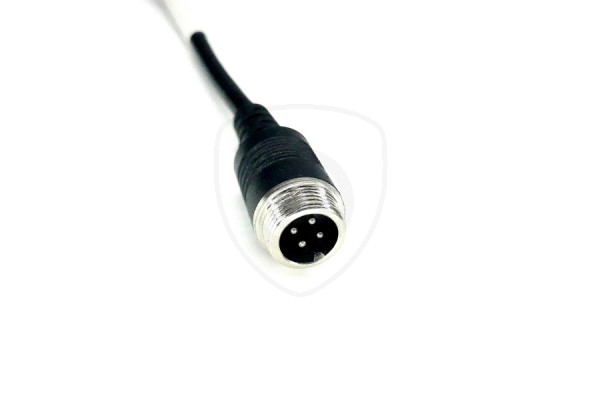 Y-adapter fyrpolig hane / 2x Cinch hona + strömförsörjning hona