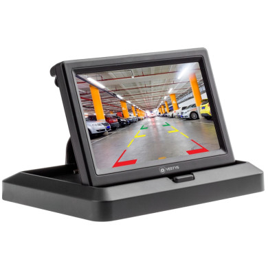 Fällbar bilmonitor 5″