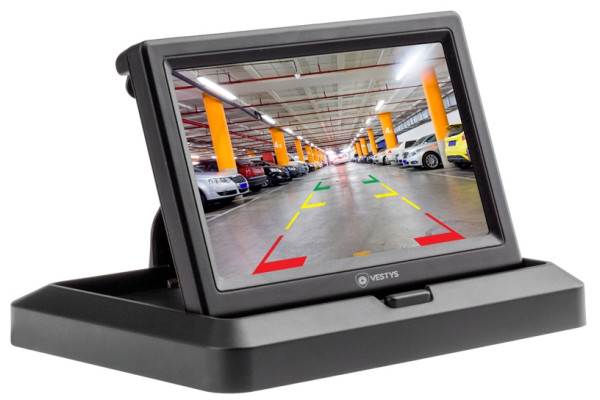 Fällbar 5″ bilmonitor för Backkameror