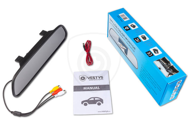 Bilmonitor i backspegeln 5″