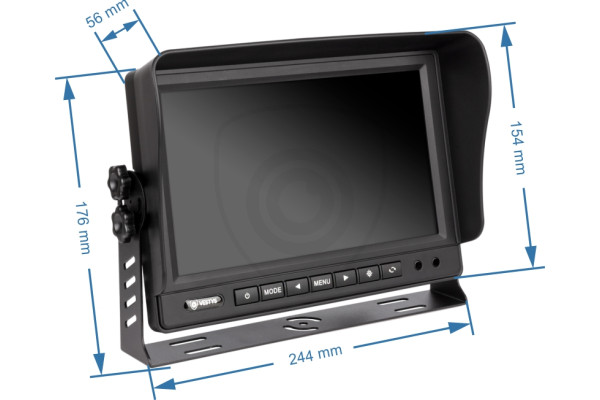 Monitor VESTYS AHD 9″ - 2-kanals för nyttofordon