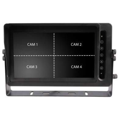 Vattentät AHD-monitor 10,1″ Quad