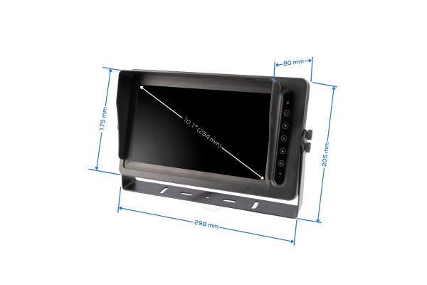 Vattentät AHD-monitor 10,1″ Quad