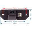 Backkamera Ford Focus Mk2 och C-Max, 1998, 1999, 2000, 2001, 2002, 2003, 2004, 2005, 2006, 2007, 2008, 2009, 2010, 2011, 2012