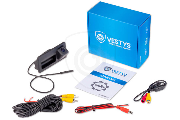 Paketets innehåll - Backkamera Seat Modell 1 för bakluckans handtag, videokabel, anslutningsmanual, strömkabel, adapter Paketets innehåll - Backkamera Seat Modell 1 för bakluckans handtag, videokabel, anslutningsmanual, strömkabel, adapter