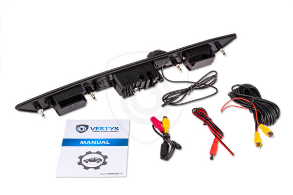 Paketets innehåll - backkamera Audi för bakluckans handtag, videokabel, anslutningsmanual, strömkabel, adapter Paketets innehåll - backkamera Audi för bakluckans handtag, videokabel, anslutningsmanual, strömkabel, adapter