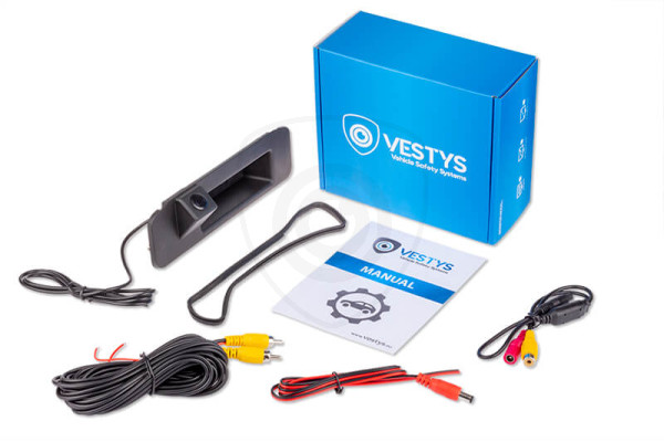 Paketets innehåll - Backkamera Mercedes-Benz Modell 3 för bakluckans handtag, videokabel, anslutningsmanual, strömkabel, adapter Paketets innehåll - Backkamera Mercedes-Benz Modell 3 för bakluckans handtag, videokabel, anslutningsmanual, strömkabel, adapter