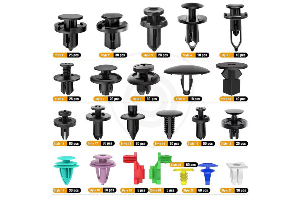 Sats med clips och fästen för bil – 680 fästelement + 45 verktyg och tillbehör