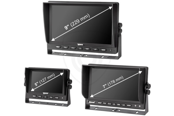 Wifi trådlösa AHD-set: kamera + monitor (5″/7″/9″) för lastbilar