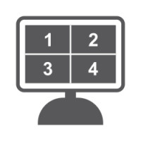 Monitorer och WiFi-set med QUAD-skärm