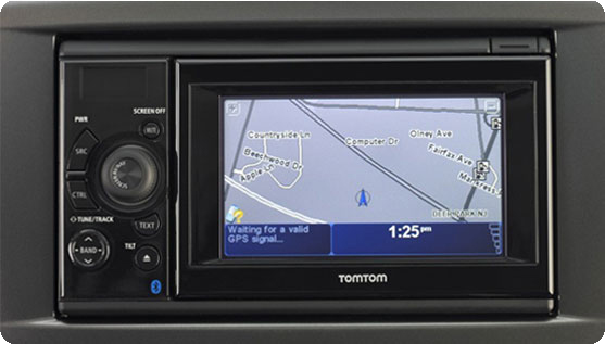 Original Subaru-monitor med TomTom-system